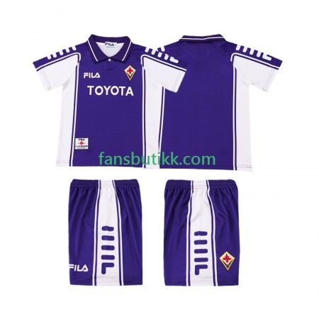 Fotballdrakt ACF Fiorentina 1999 2000 Barn Retro Hjemmetrøye Kortermet